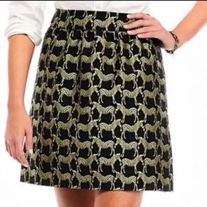 Crown & Ivy Black and Gold Zebra Print Skirt